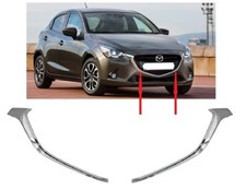NEW MAZDA 2 2014 - 2019 FRONT BUMPER GRILLE SIDE CHROME PART PAIR SET