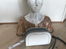 New Marc Jacobs NY Star White Gray Black Leather Crossbody Purse  $275 Retail