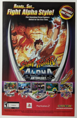 PS2 Playstation 2 PAL Street Fighter Alpha Anthology promo