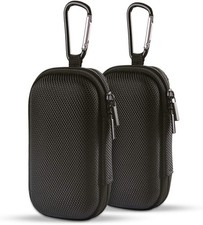 HOOTEK Durable MP3 Player Case, USB Flash Drive Case Bag Wallet, 2Pack Black