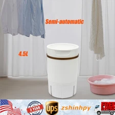 Portable Mini Washing Machine Washer with Drainage Basket Multi-Functional White