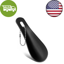 Mini Metal Shoehorn 10cm Stainless Steel Key Ring Portable Shoe Horn Tool