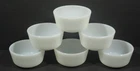 Lot of 6 Fire King Anchor Hocking Milk Glass Custard Cup Ramekin White 6 ozs