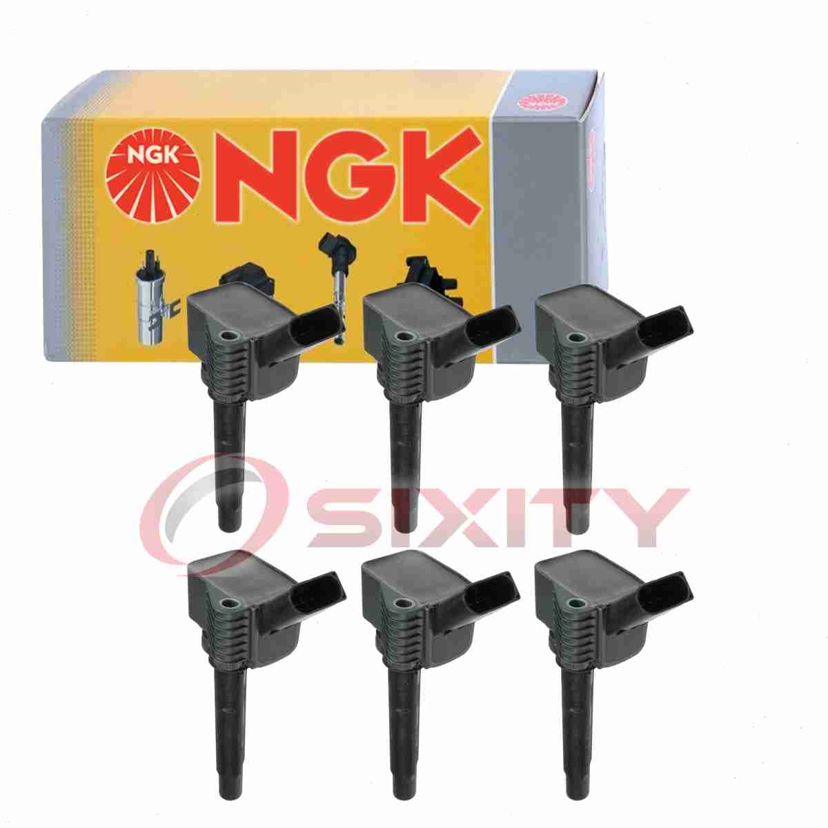 6 pc NGK Ignition Coils for 2019 Audi A8 Quattro 3.0L V6 Spark Plug Wire xe