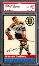 1954 Topps Hockey #50 Warren Godfrey PSA 6.5