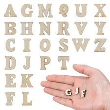 cobee 208Pcs Wooden Letters, Small Wooden Letters, 0.6 Inch Wood Burning Lett...
