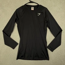Gymshark Training Long Sleeve Top Women's Black Athletic Activewear Small S