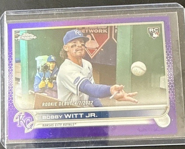 2022 Topps Chrome Update Series Bobby Witt Jr. #USC35 Purple Refractor (RC)