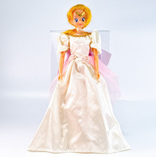 Sailor Moon Doll 1993 Usagi Tsukino Figure Bandai w/ White Dress - AS IS