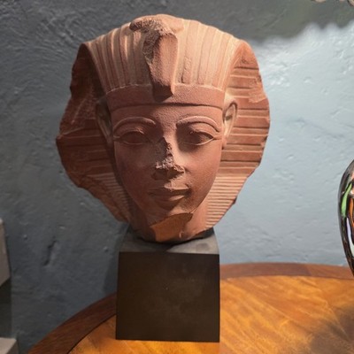 Le Louvre Cast Head King Amenhotep II Egyptian Pharaoh Sculpture Statue Bust