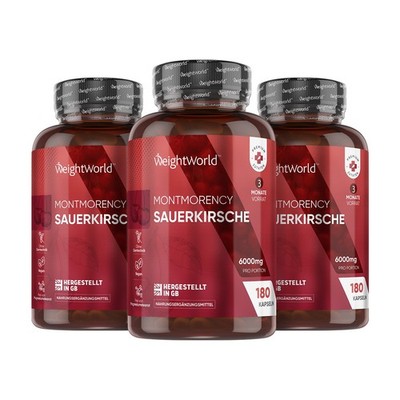 WeightWorld Montmorency Sauerkirsche 6000 mg 180 vegane Kapseln 50:1