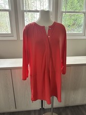 Lauren Ralph Lauren Dress 2X Coral Button Down Sheath Coral NWT