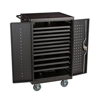 Learniture NOR-GNO1007-SO 24-Outlet Tablet Unassembled Recharging CartBlack