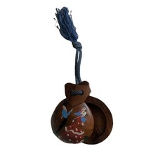 Vintage Hand Carved  Painted Wooden Spanish Castanets Espana Dancers