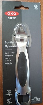 OXO Steel Bottle/Beer Opener Stainless Steel -Dishwasher Safe - Comfortable Grip