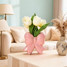 Bow Resin Vase Sophisticated Aesthetic Sturdy Resin Material Charming Bow Detail