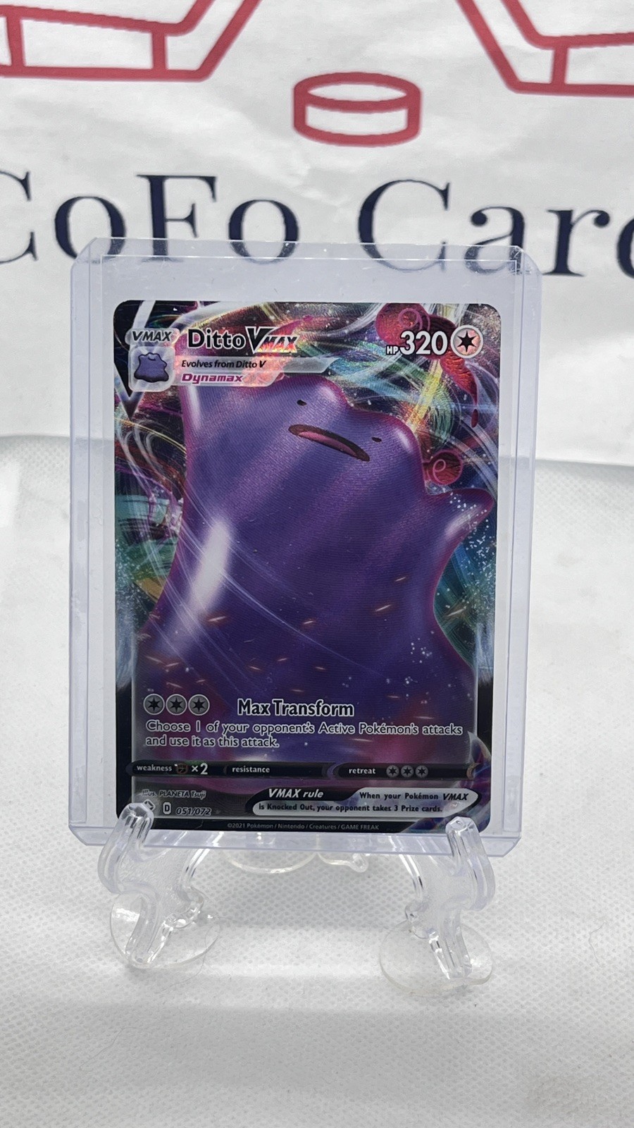 Ditto VMAX 051/072 Holo VMAX Rare Shining Fates Pokemon NM/M