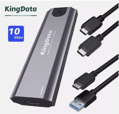 KINGDATA M.2 NVME PCI-E SSD USB 3.1 Type-C Enclosure Case Converter Adapter UASP