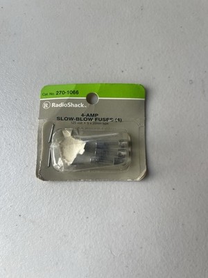 Vintage RadioShack 4-Amp Slow-Blow Fuses (4 Pack) Bulbs
