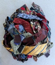 Men  s Neck Tie Lot of 60 Silk, Polyester - Assorted Colors for Crafting