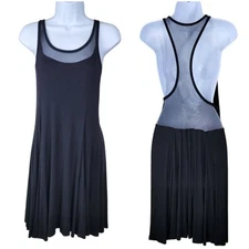 Silence + Noise Urban Outfitters Tank Dress Skater Punk Large Sheer Back Flare