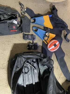 LSC Water Rescue Vest, Lifesaving Systems Harness, Aqua Lung Dive Bag, Viper Fin