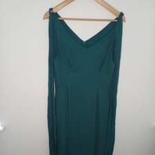 size 12 Green maxi Dress medium sleeveless party cocktail long evening