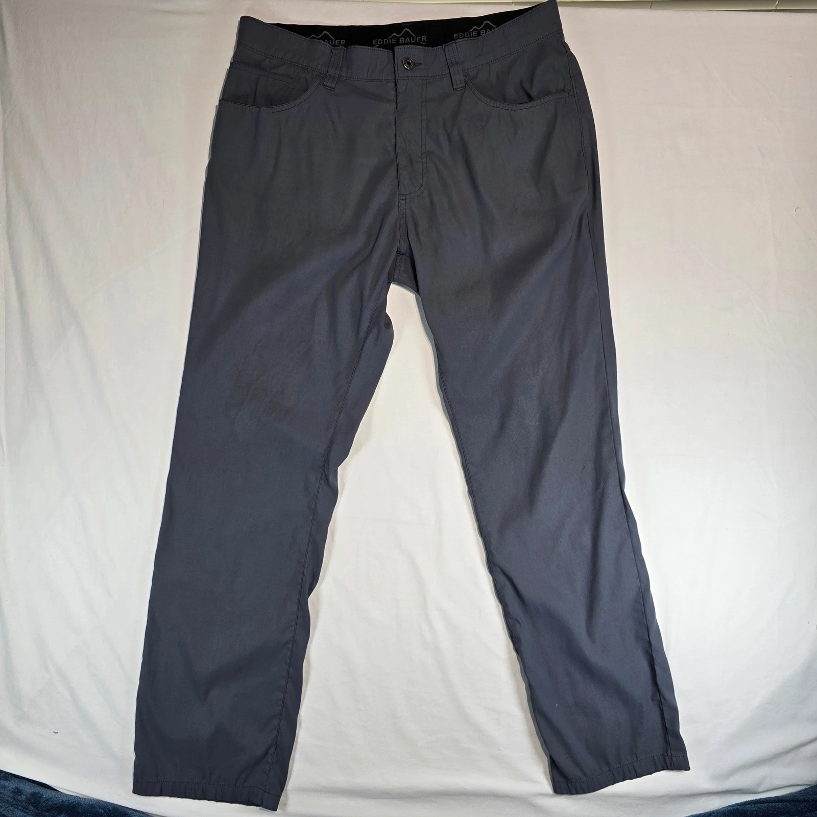 Eddie Bauer Mens Horizon Guide Chino Pants Gray 34x34 Nylon Stretch Hiking 12254
