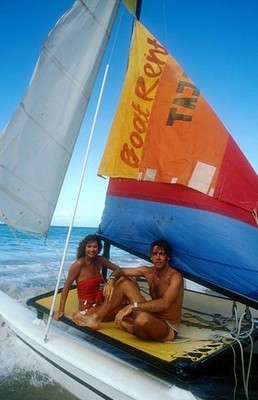 Heide Keller Sascha Hehn next to the filming of the ZDF series Tra- 1983 Photo 1