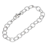 Armband 925 Sterling Silber 20Cm Figaro Ankerkette Damen Designer Armbandkette