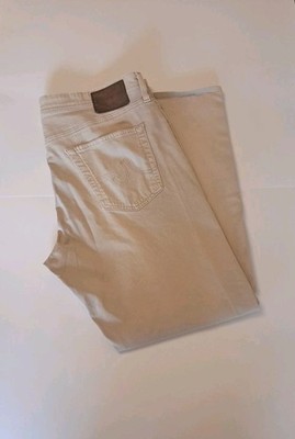 Adriano Goldschmied Mens Protege  38X34 Straight Beige Jeans Pants Stretch Flex