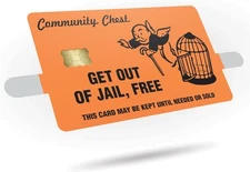 Funny Get Out of Jail Credit Card Sticker | Debit Card Vinyl Skin | Novelty Card