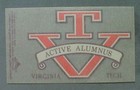 Vintage 1950's Virginia Tech Active Alumnus Unused Window Decal Sticker Alumni — photo 1