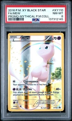 Mew XY110 - Pokemon Black Star Promos: Mythical Prem. Coll PSA 8 NM-MT