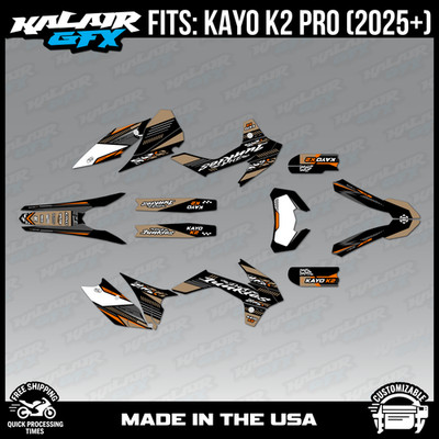 Graphics Kit for Kayo K2 PRO (2025+) Rugged Series - TAN