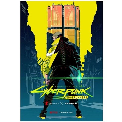 Cyberpunk Edgerunners Netflix Anime Neon City Key Art Poster