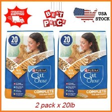  2 pack Purina Cat Chow Complete High Protein Dry Cat Food Real Chicken 20 lb