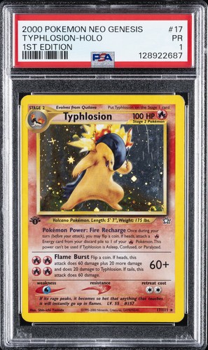 Typhlosion (1st Edition) graded PSA 1 for sale on eBay