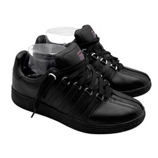 K-Swiss Classic VN Sneakers Size 7 Black Leather Low Top Retro Streetwear 95826