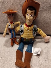 Toy Story SHERIFF WOODY Bean Bag 10.5” Plush Figure Disney Pixar & Plastic Fig