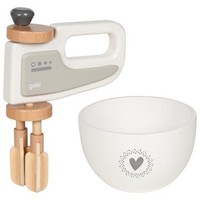 Goki 51502 Handmixer Mit RüHrschlüSsel 2-Teilig Holz