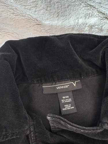 Chaqueta Blazer Venezia Mujer Pana Negra 3 Botones Manga Larga Bolsillos 18/20 - Imagen 4 de 7