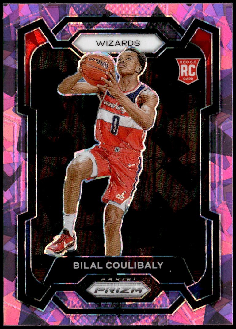 2023-24 Panini Prizm #153 Bilal Coulibaly Prizms Pink Ice Rookie E1