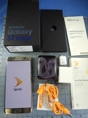 Samsung Galaxy S7 Edge - 32 GB - Gold (Sprint) Broken Screen *Original box*