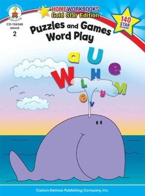 Puzzles and Games: Word Play, Grade 2: Gold Star Edition (Home Workbooks) - GOOD