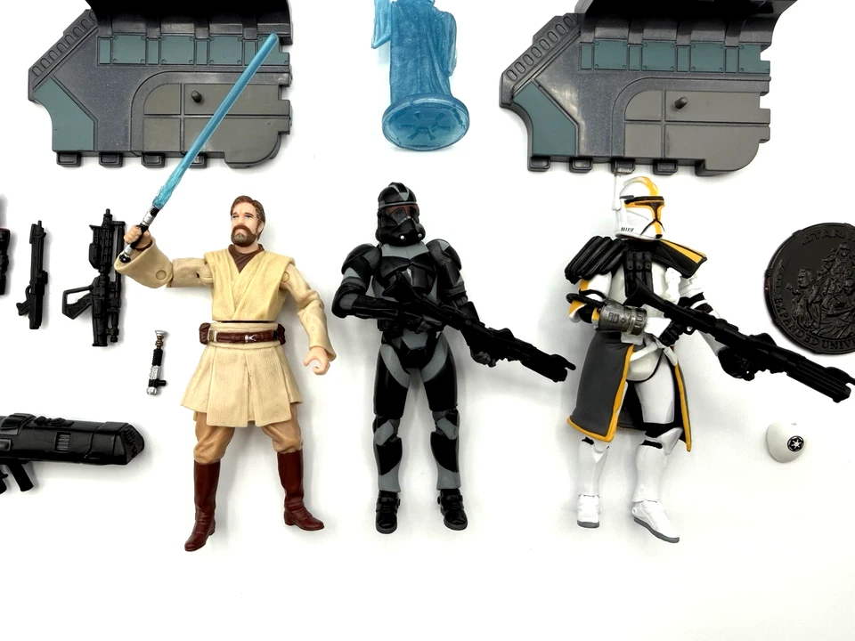 Lote de figuras Hasbro Star Wars Episodio 3 Obi-Wan ARC Trooper Shadow Utapau Guards Foto 2 de 4
