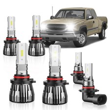 6PCS High Low Beam Bulbs Fog Light Combo Compatible with Chevy Silverado/GMC ...