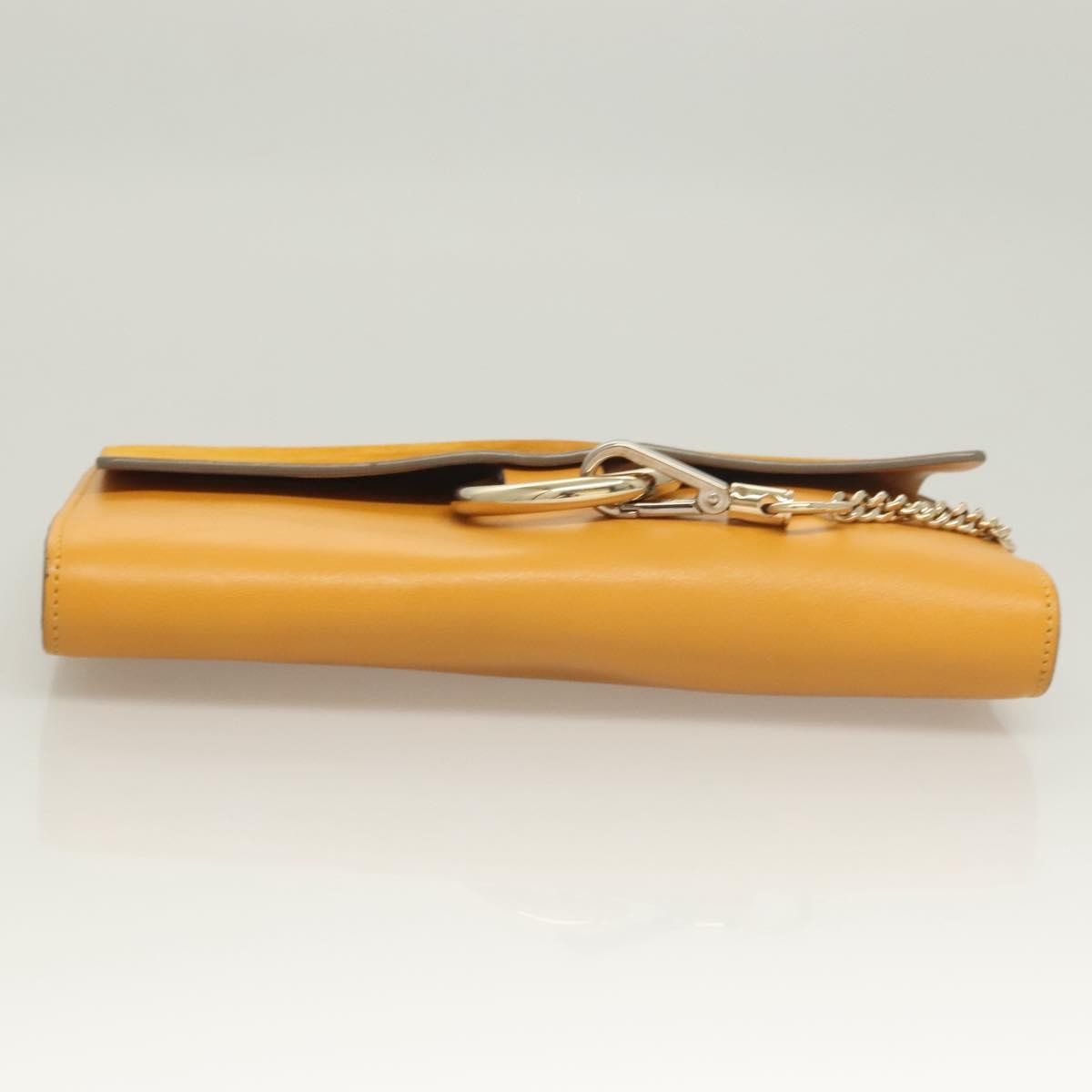 Chloe Clutch Bag Suede Yellow Gold Auth yk18621 View 6