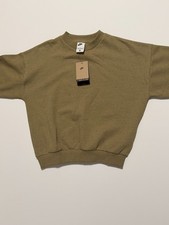 Nike Crew Neck Sweatshirt NWT Oversized Fit Comfy Khaki Kid's size Large NEW
