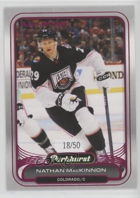 2023-24 Upper Deck Parkhurst All Star Pink Foil 18/50 Nathan MacKinnon #327 1jw0